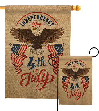 July 4th Freedom - Fourth of July Americana Vertical Impressions Decorative Flags HG137224 Made In USA