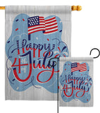 Red White July - Fourth of July Americana Vertical Impressions Decorative Flags HG137555 Made In USA