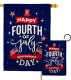 Fourth of July - Fourth of July Americana Vertical Impressions Decorative Flags HG170048 Made In USA