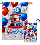 Independence Ballooon - Fourth of July Americana Vertical Impressions Decorative Flags HG192631 Made In USA