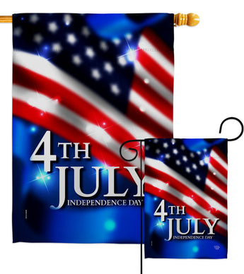 July 4th - Fourth of July Americana Vertical Impressions Decorative Flags HG192636 Made In USA