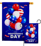 Ballons of Independence - Fourth of July Americana Vertical Impressions Decorative Flags HG192640 Made In USA