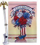 American Boots - Fourth of July Americana Vertical Impressions Decorative Flags HG111007 Made In USA