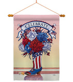 American Boots - Fourth of July Americana Vertical Impressions Decorative Flags HG111007 Made In USA