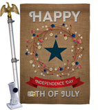 Independence Day - Fourth of July Americana Vertical Impressions Decorative Flags HG111068 Made In USA