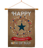 Independence Day - Fourth of July Americana Vertical Impressions Decorative Flags HG111068 Made In USA