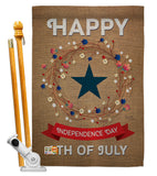 Independence Day - Fourth of July Americana Vertical Impressions Decorative Flags HG111068 Made In USA