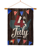4th of July - Fourth of July Americana Vertical Impressions Decorative Flags HG111081 Made In USA