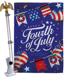 Celebrate Independence Day - Fourth of July Americana Vertical Impressions Decorative Flags HG111098 Made In USA