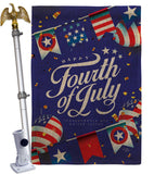 Celebrate Independence Day - Fourth of July Americana Vertical Impressions Decorative Flags HG111098 Made In USA