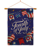 Celebrate Independence Day - Fourth of July Americana Vertical Impressions Decorative Flags HG111098 Made In USA