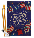 Celebrate Independence Day - Fourth of July Americana Vertical Impressions Decorative Flags HG111098 Made In USA