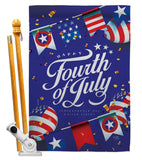 Celebrate Independence Day - Fourth of July Americana Vertical Impressions Decorative Flags HG111098 Made In USA