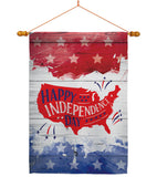 Happy United State - Fourth of July Americana Vertical Impressions Decorative Flags HG111099 Made In USA