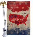 Happy United State - Fourth of July Americana Vertical Impressions Decorative Flags HG111099 Made In USA