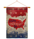 Happy United State - Fourth of July Americana Vertical Impressions Decorative Flags HG111099 Made In USA