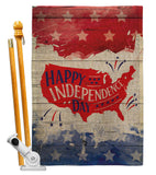 Happy United State - Fourth of July Americana Vertical Impressions Decorative Flags HG111099 Made In USA