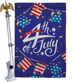 4th Of July Flags - Fourth of July Americana Vertical Impressions Decorative Flags HG111100 Made In USA