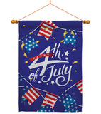4th Of July Flags - Fourth of July Americana Vertical Impressions Decorative Flags HG111100 Made In USA