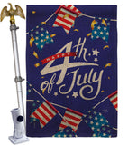 4th Of July Flags - Fourth of July Americana Vertical Impressions Decorative Flags HG111100 Made In USA