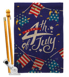 4th Of July Flags - Fourth of July Americana Vertical Impressions Decorative Flags HG111100 Made In USA