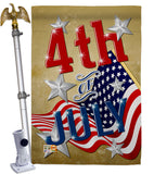 4th of July - Fourth of July Americana Vertical Impressions Decorative Flags HG137072 Made In USA