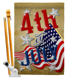 4th of July - Fourth of July Americana Vertical Impressions Decorative Flags HG137072 Made In USA