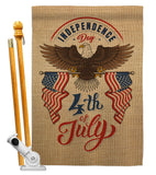 July 4th Freedom - Fourth of July Americana Vertical Impressions Decorative Flags HG137224 Made In USA