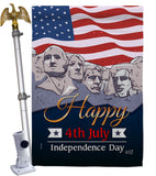 July 4th Indpendence Day - Fourth of July Americana Vertical Impressions Decorative Flags HG137292 Made In USA