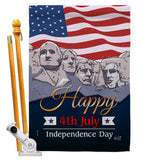 July 4th Indpendence Day - Fourth of July Americana Vertical Impressions Decorative Flags HG137292 Made In USA