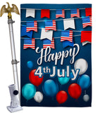 Celebrate July 4th - Fourth of July Americana Vertical Impressions Decorative Flags HG170047 Made In USA