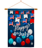 Celebrate July 4th - Fourth of July Americana Vertical Impressions Decorative Flags HG170047 Made In USA