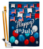 Celebrate July 4th - Fourth of July Americana Vertical Impressions Decorative Flags HG170047 Made In USA