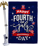 Fourth of July - Fourth of July Americana Vertical Impressions Decorative Flags HG170048 Made In USA