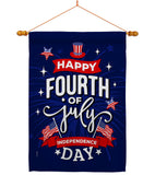 Fourth of July - Fourth of July Americana Vertical Impressions Decorative Flags HG170048 Made In USA