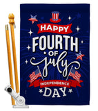 Fourth of July - Fourth of July Americana Vertical Impressions Decorative Flags HG170048 Made In USA