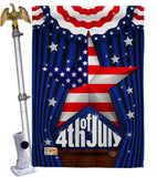 Stars 4th of July - Fourth of July Americana Vertical Impressions Decorative Flags HG192075 Made In USA