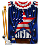 Stars 4th of July - Fourth of July Americana Vertical Impressions Decorative Flags HG192075 Made In USA