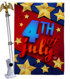 4th of July Stars - Fourth of July Americana Vertical Impressions Decorative Flags HG192164 Made In USA