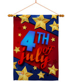 4th of July Stars - Fourth of July Americana Vertical Impressions Decorative Flags HG192164 Made In USA