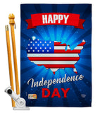 USA Independence Day - Fourth of July Americana Vertical Impressions Decorative Flags HG192211 Made In USA