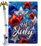 Celebrate 4th of July - Fourth of July Americana Vertical Impressions Decorative Flags HG192224 Made In USA