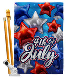 Celebrate 4th of July - Fourth of July Americana Vertical Impressions Decorative Flags HG192224 Made In USA