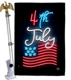 Lightful 4th July - Fourth of July Americana Vertical Impressions Decorative Flags HG192441 Made In USA