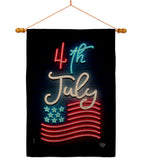 Lightful 4th July - Fourth of July Americana Vertical Impressions Decorative Flags HG192441 Made In USA