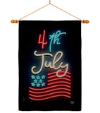 Lightful 4th July - Fourth of July Americana Vertical Impressions Decorative Flags HG192441 Made In USA