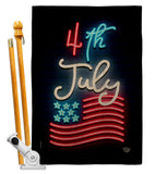 Lightful 4th July - Fourth of July Americana Vertical Impressions Decorative Flags HG192441 Made In USA