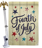 Fourth Of July Stars - Fourth of July Americana Vertical Impressions Decorative Flags HG192626 Made In USA