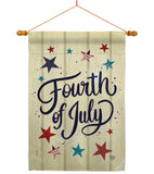 Fourth Of July Stars - Fourth of July Americana Vertical Impressions Decorative Flags HG192626 Made In USA