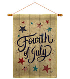 Fourth Of July Stars - Fourth of July Americana Vertical Impressions Decorative Flags HG192626 Made In USA